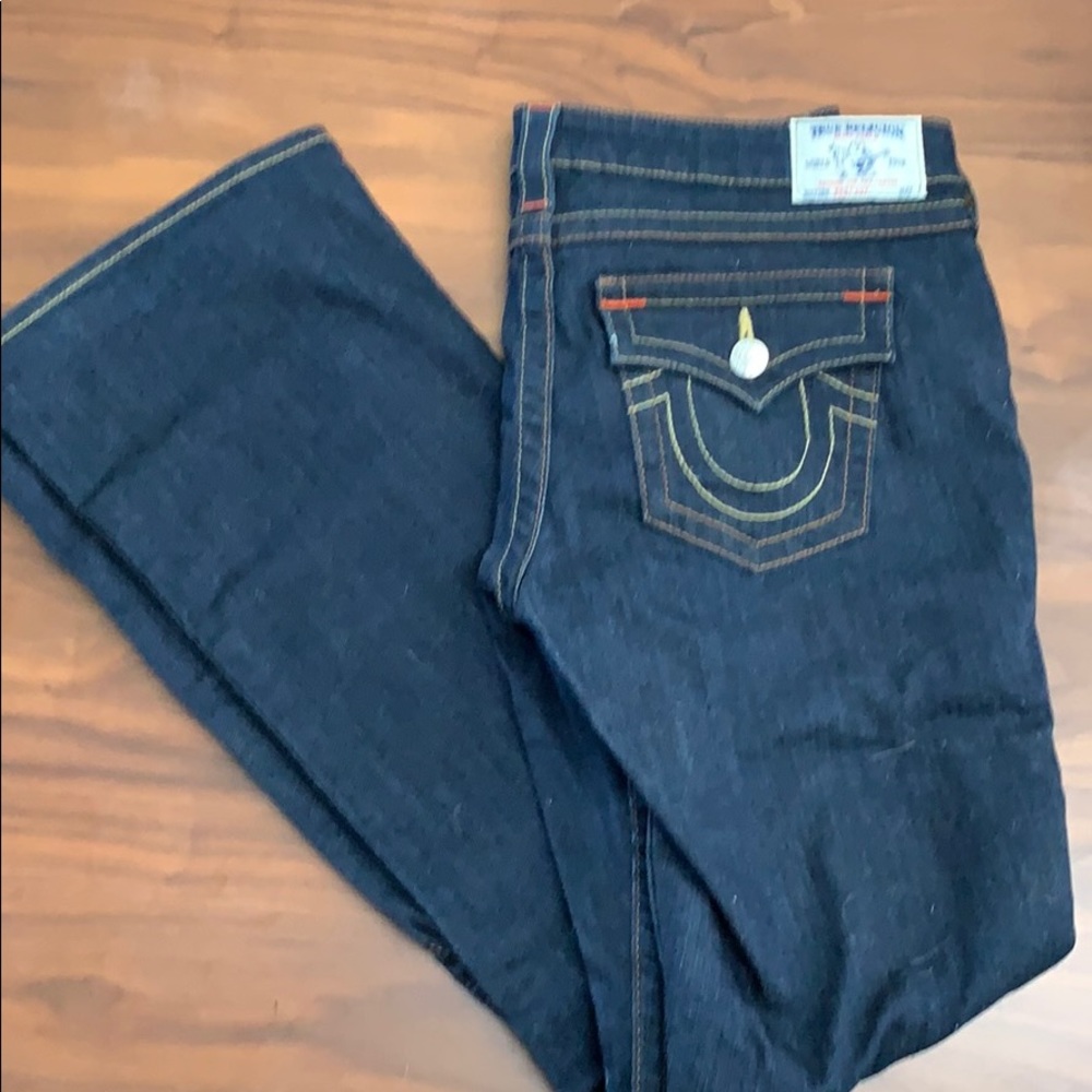 True Religion Dark Wash Bootcut Jeans